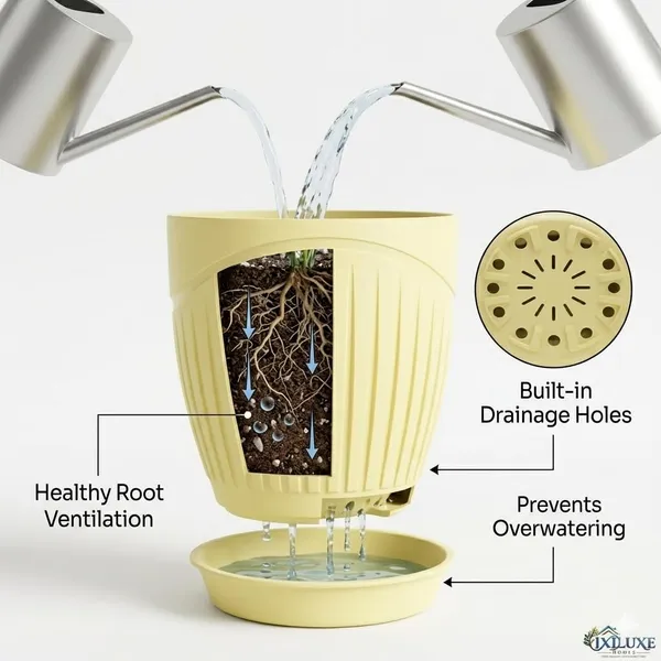 Plastic_Flower_Pot_With_Drain_Tray