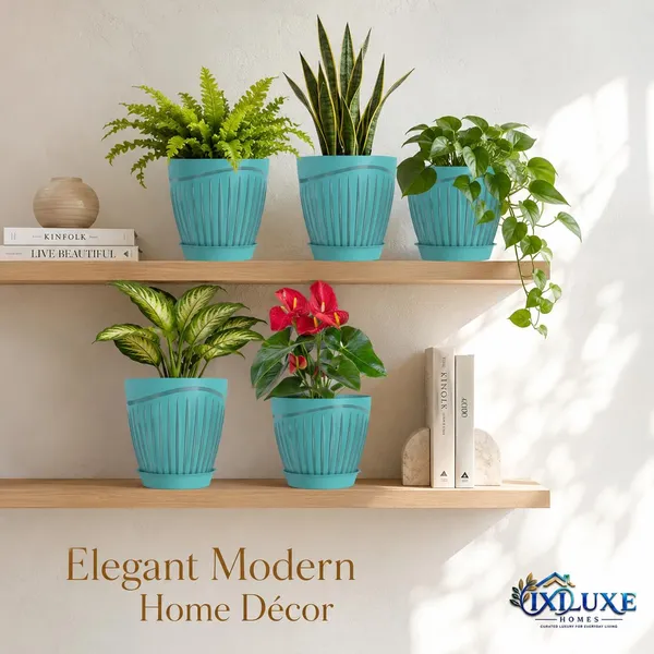 Plastic_Flower_Pot_With_Drain_Tray