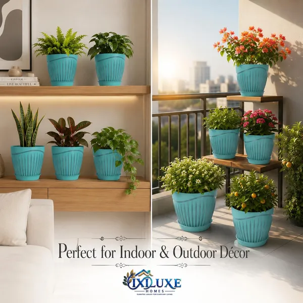 Plastic_Flower_Pot_With_Drain_Tray