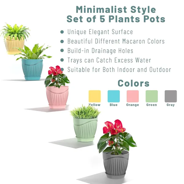 Plastic_Flower_Pot_With_Drain_Tray