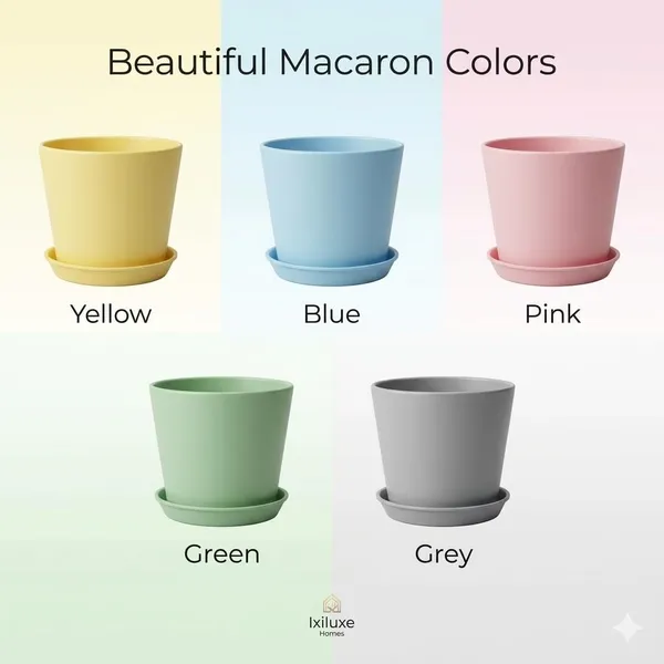 Plastic_Flower_Pot_With_Drain_Tray
