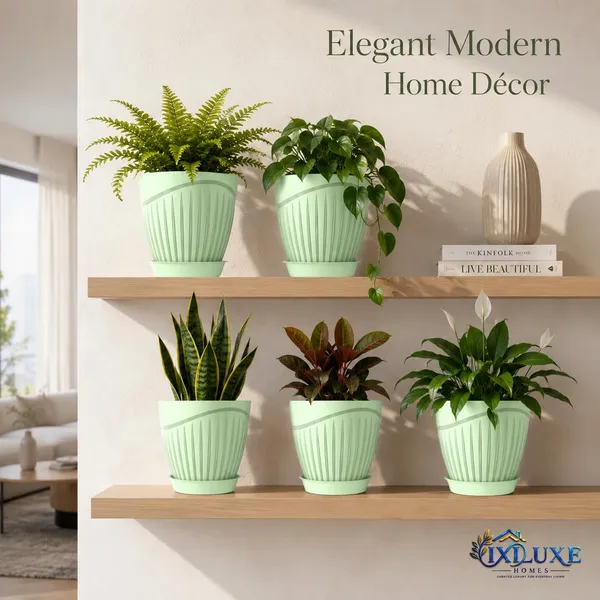 Plastic_Flower_Pot_With_Drain_Tray