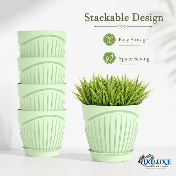 Plastic_Flower_Pot_With_Drain_Tray