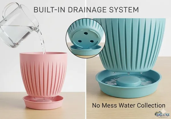 Plastic_Flower_Pot_With_Drain_Tray