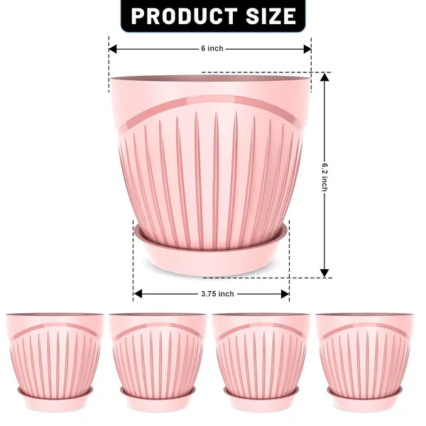 Plastic_Flower_Pot_With_Drain_Tray