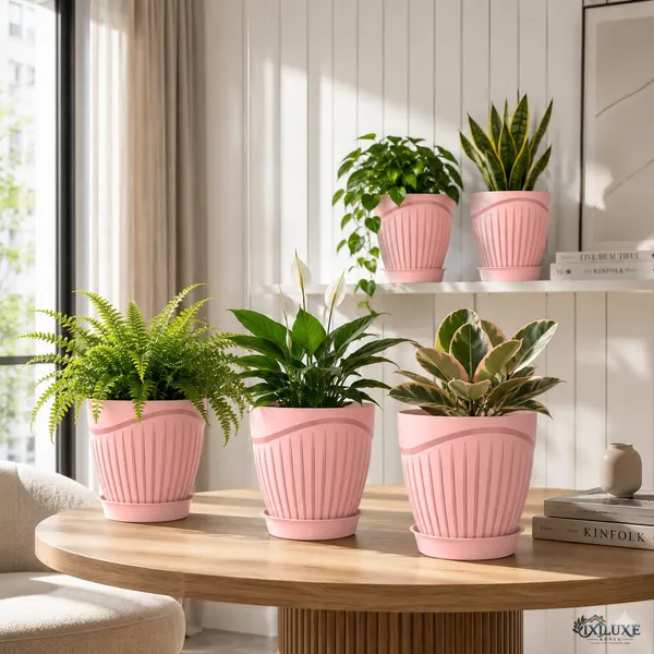 Plastic_Flower_Pot_With_Drain_Tray