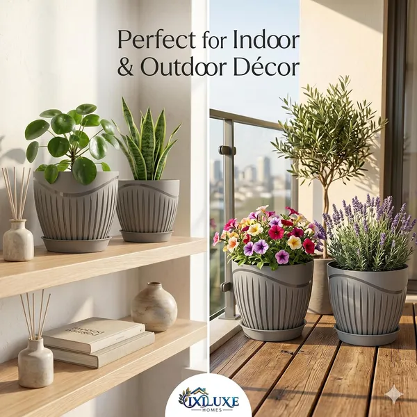 Plastic_Flower_Pot_With_Drain_Tray