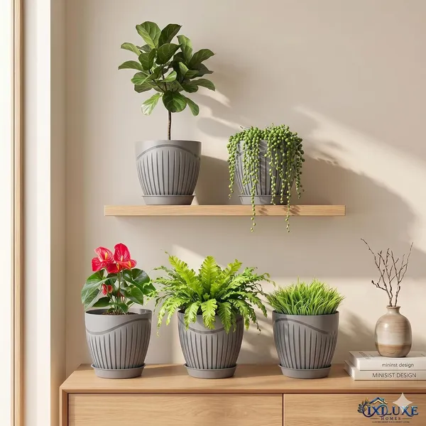 Plastic_Flower_Pot_With_Drain_Tray