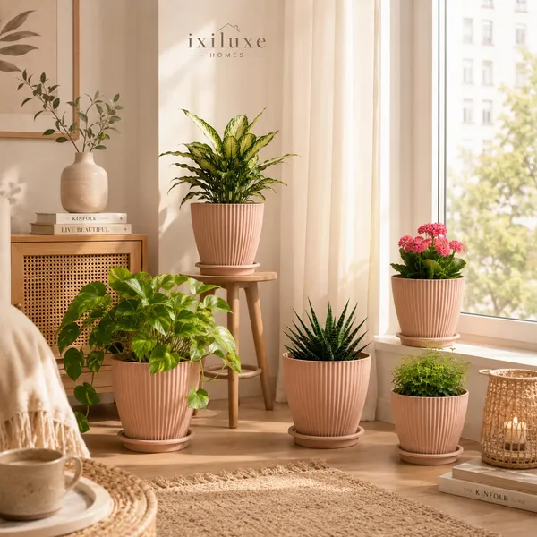 Plastic_Planter_With_Drainage_Tray