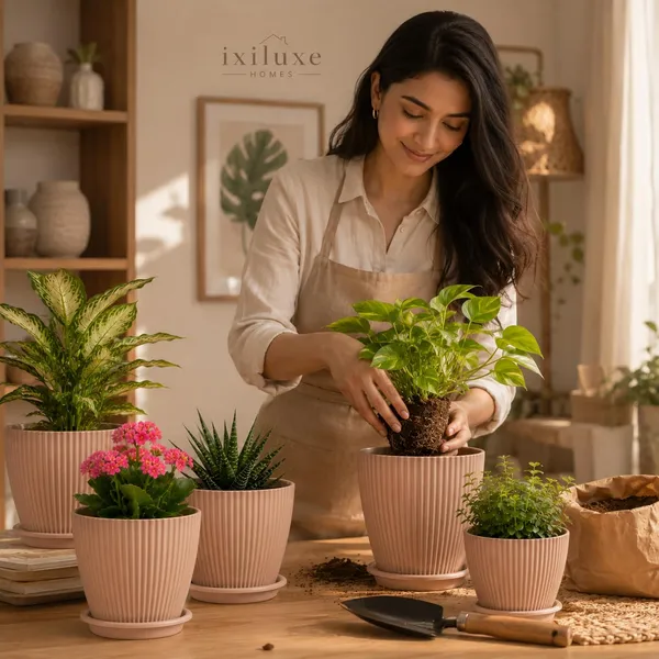 Plastic_Planter_With_Drainage_Tray