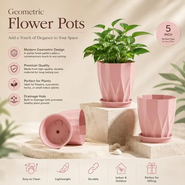 Plastic_Plant_Pot_With_Drain_Tray