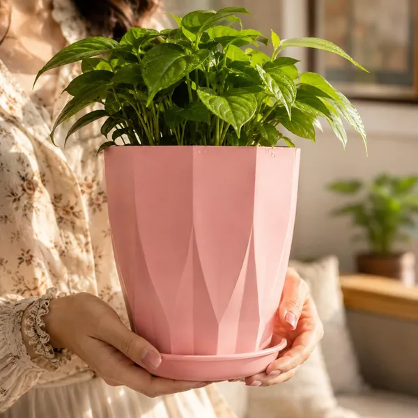Plastic_Plant_Pot_With_Drain_Tray