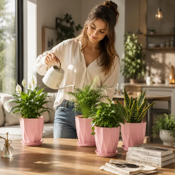 Plastic_Plant_Pot_With_Drain_Tray