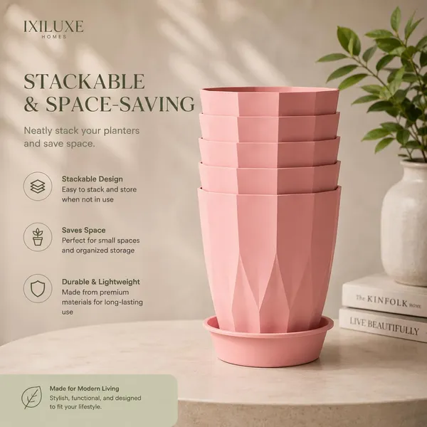 Plastic_Plant_Pot_With_Drain_Tray