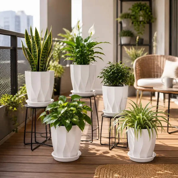 Plastic_Plant_Pot_With_Drain_Tray