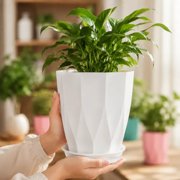 Plastic_Plant_Pot_With_Drain_Tray