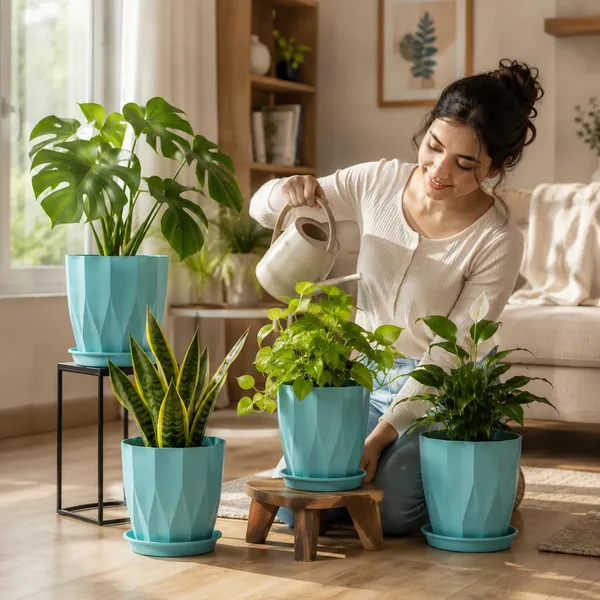 Plastic_Plant_Pot_With_Drain_Tray
