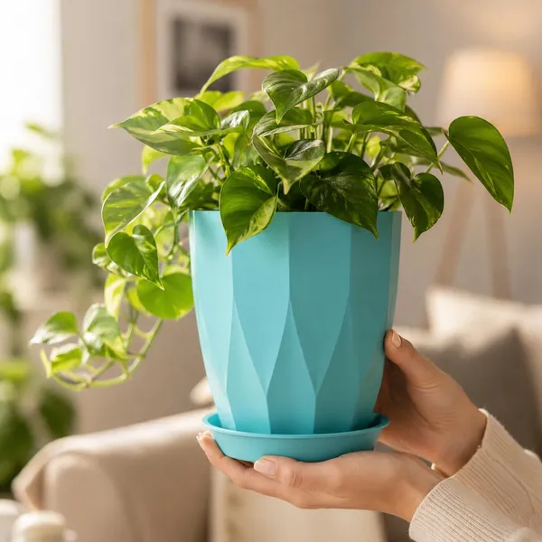 Plastic_Plant_Pot_With_Drain_Tray