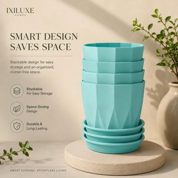 Plastic_Plant_Pot_With_Drain_Tray