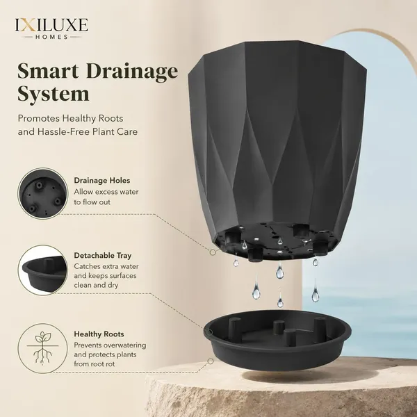 Plastic_Plant_Pot_With_Drain_Tray