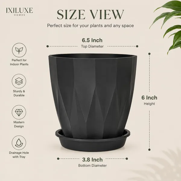 Plastic_Plant_Pot_With_Drain_Tray