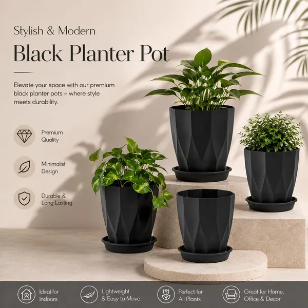Plastic_Plant_Pot_With_Drain_Tray