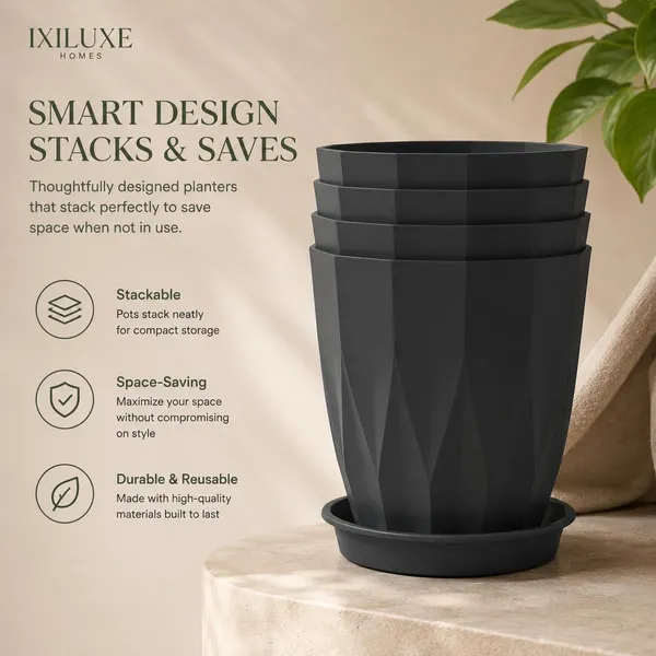 Plastic_Plant_Pot_With_Drain_Tray