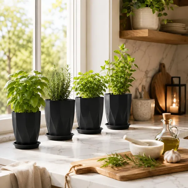 Plastic_Plant_Pot_With_Drain_Tray