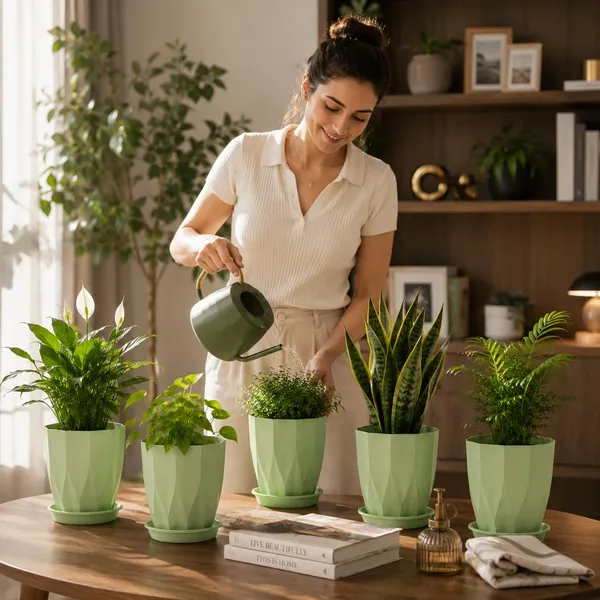 Plastic_Plant_Pot_With_Drain_Tray