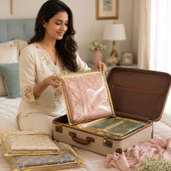 Saree_Storage_Bag_With_Transparent_Window_And_Zipper