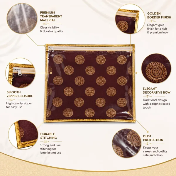 Saree_Storage_Bag_With_Transparent_Window_And_Zipper