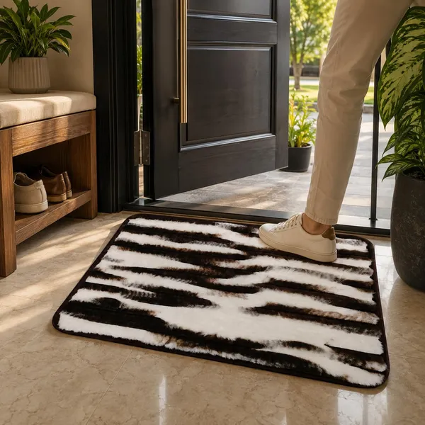 Faux_Fur_Zebra_Stripe_Doormat
