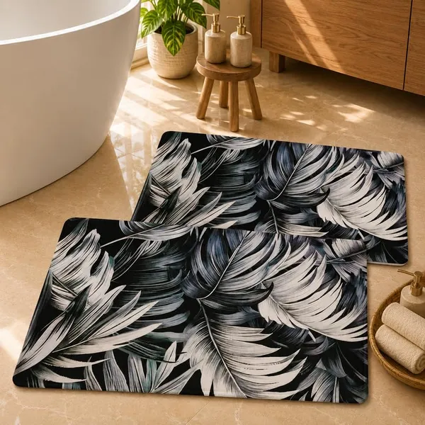 Tropical_Leaf_Suede_Bathroom_Mat