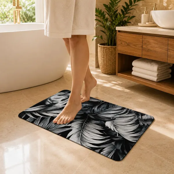 Tropical_Leaf_Suede_Bathroom_Mat