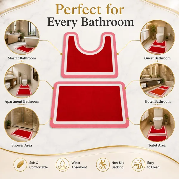 U_Shape_And_Rectangle_Toilet_Bath_Mat_Set