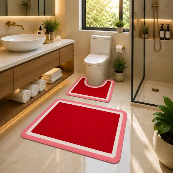 U_Shape_And_Rectangle_Toilet_Bath_Mat_Set