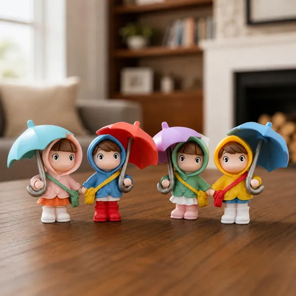 Miniature_Figurine_Set_With_Umbrellas