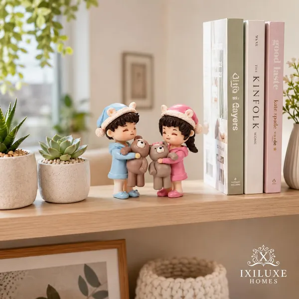 Polyresin_Couple_Figurine_With_Teddy_Bears_-_Pack_of_2
