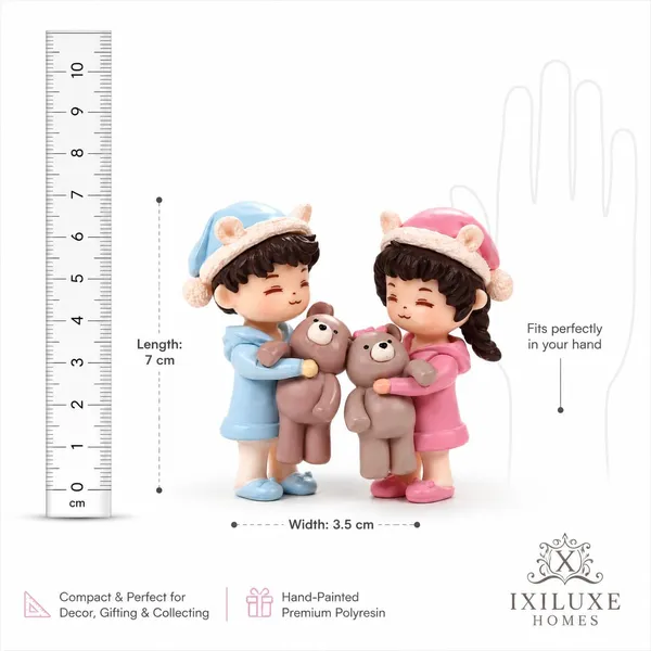Polyresin_Couple_Figurine_With_Teddy_Bears_-_Pack_of_2
