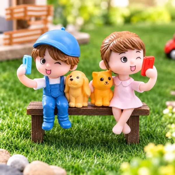 Polyresin_Couple_Figurines_With_Pets_-_Pack_of_2