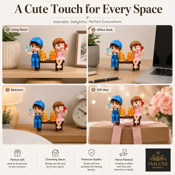Polyresin_Couple_Figurines_With_Pets_-_Pack_of_2