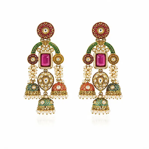 Multicolour_Traditional_Jhumka_Earrings_for_Women