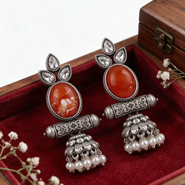 Silver_Oxidized_Jhumka_Earrings_for_Women