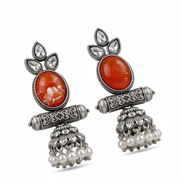 Silver_Oxidized_Jhumka_Earrings_for_Women