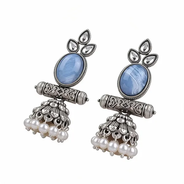 Silver_Blue_Stone_Jhumka_Earrings_for_Women