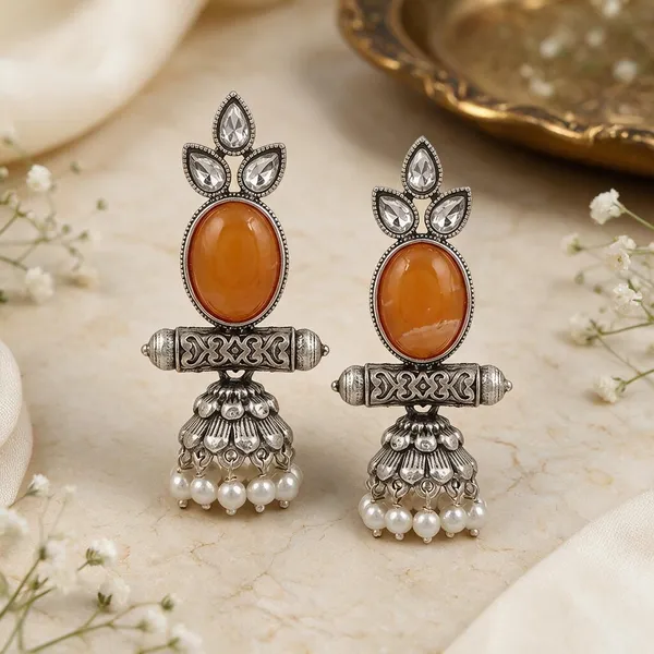 Silver-Tone_Stone_Dangle_Earrings_for_Women