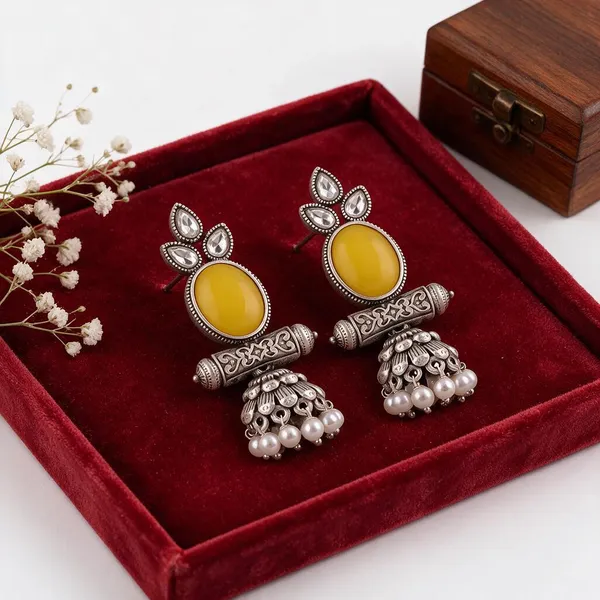 Silver-Tone_Yellow_Stone_Pearl_Drop_Jhumka_Earrings_for_Women