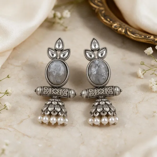 Silver-Tone_Oxidized_Pearl_Drop_Jhumka_Earrings_for_Women