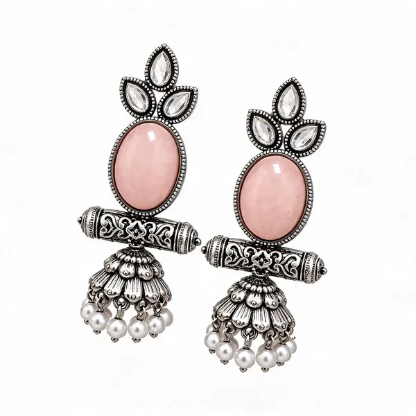 Silver_Tone_Pink_Stone_Jhumka_Earrings_for_Women
