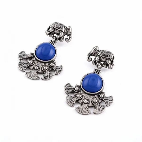 Blue_Stone_Elephant_Drop_Earrings_for_Women